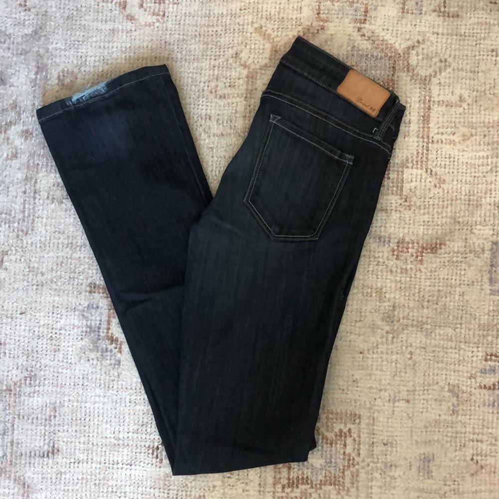 Level 99 Slim Bootcut Jeans Blue Dark Wash Mid/Regular Rise - Size 28